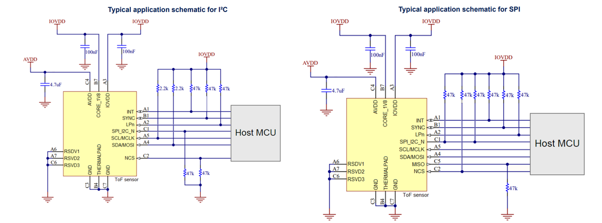 回路図 - STMicroelectronics VL53L8CH飛行時間型（ToF）センサ